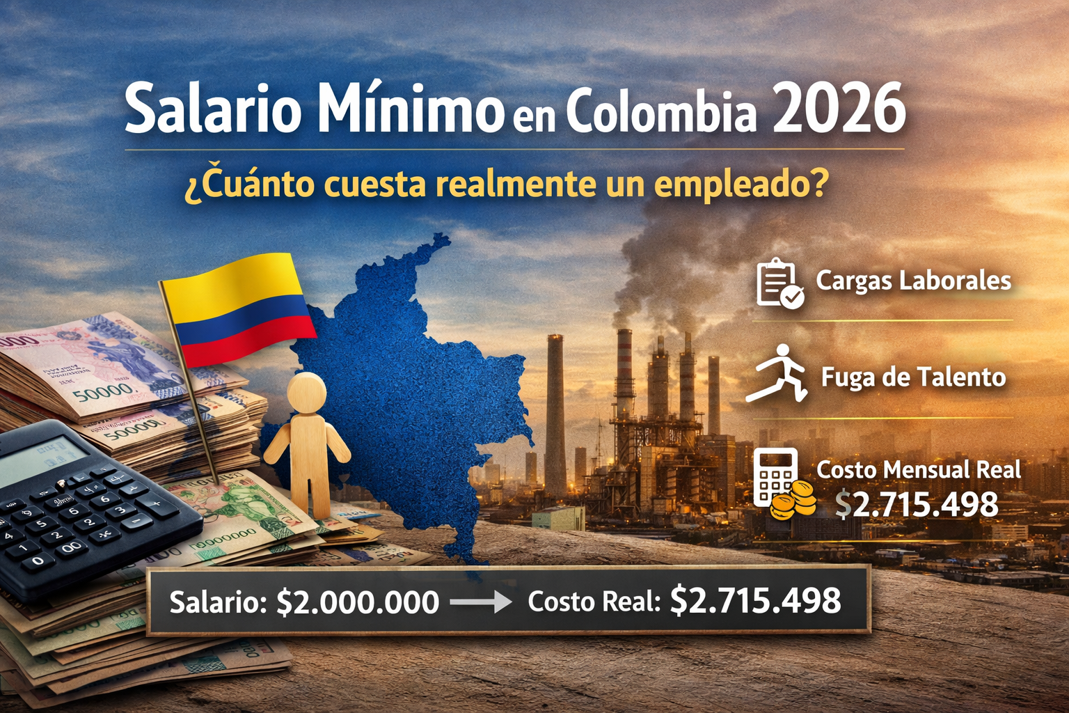 Salario mínimo en Colombia en 2026