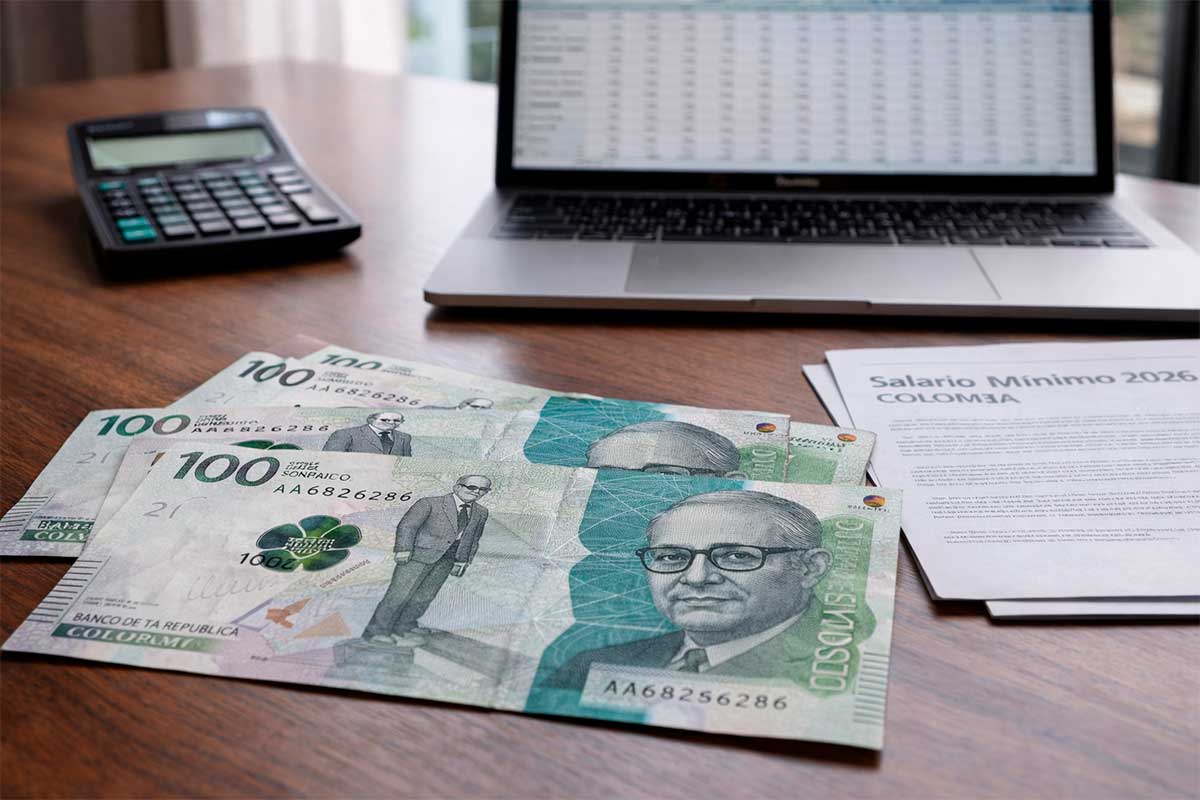 Salario mínimo 2026 Colombia con prestaciones